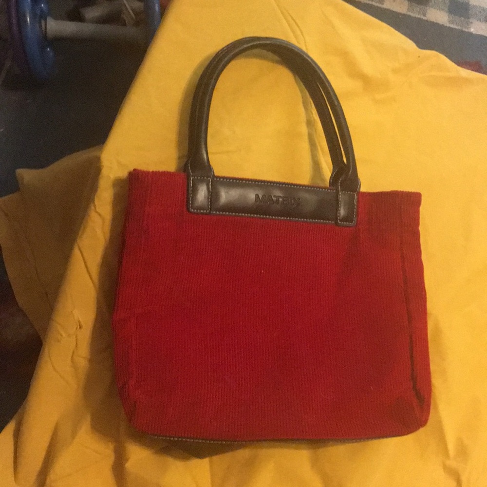 🔴MATRIX PURSE RED 10-1/2”X 12”w/4” expans LEATHER